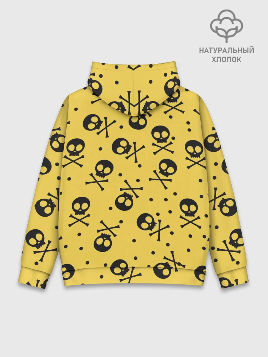 Худи мужской база хлопок / Череповый фон | Черепа