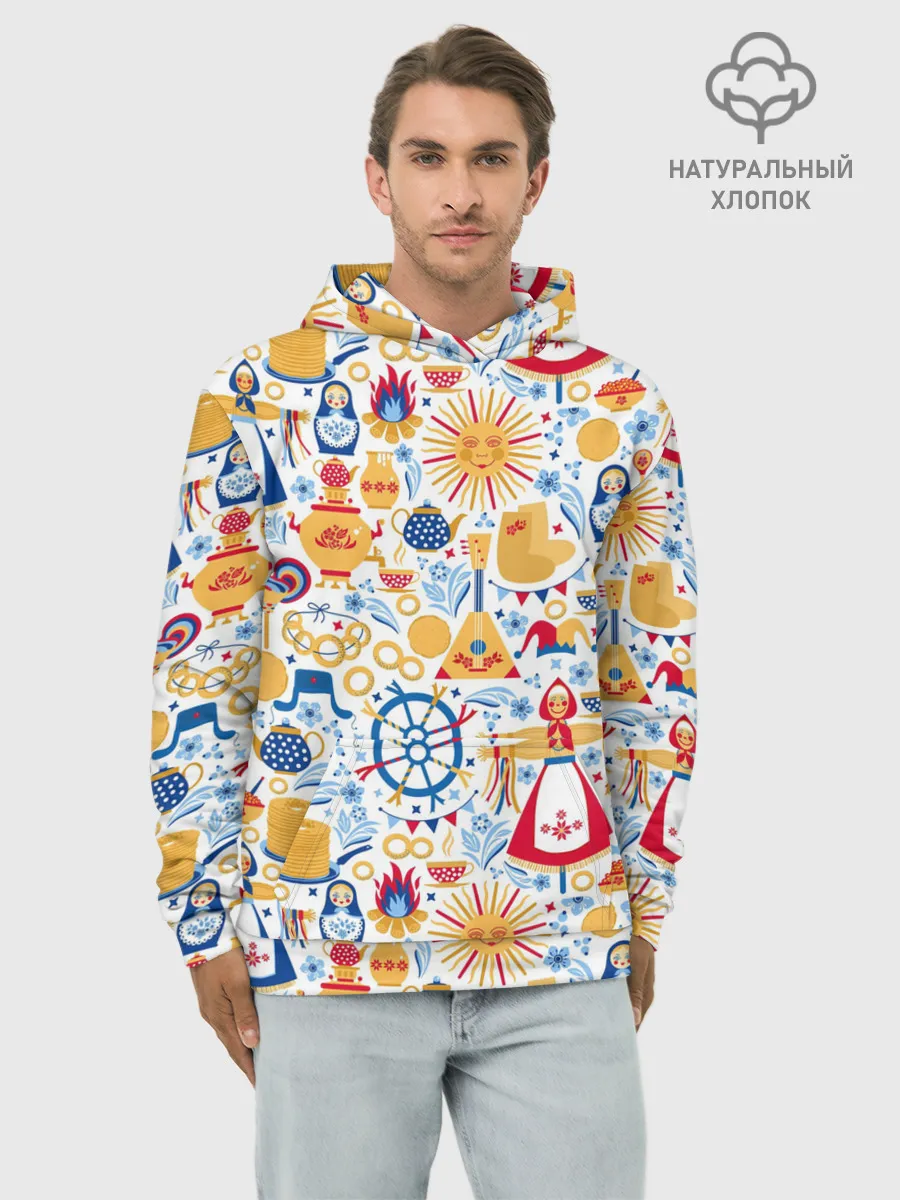 Худи мужской база хлопок / Славянская символика