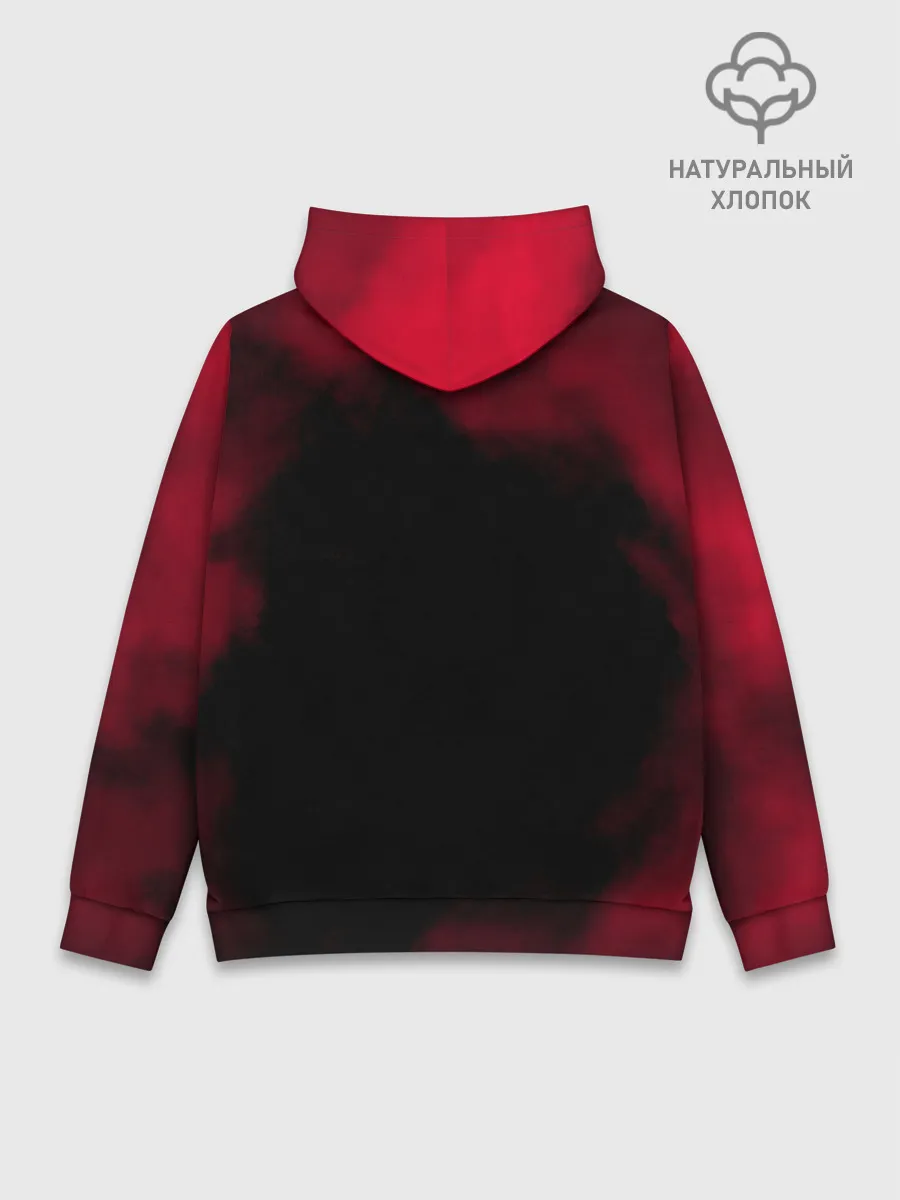 Худи мужской база хлопок / Черные быки демонические глаза