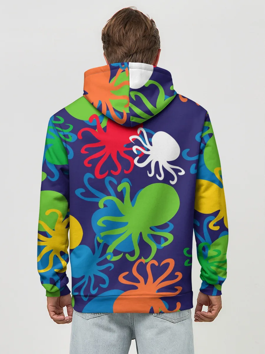 Худи мужской база хлопок / Осьминоги