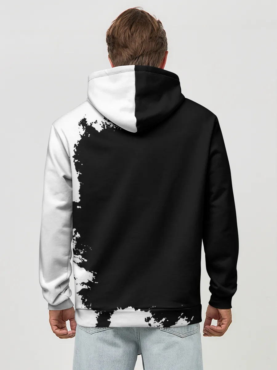 Худи мужской база хлопок / Чёрный клевер Аста и демон Либе