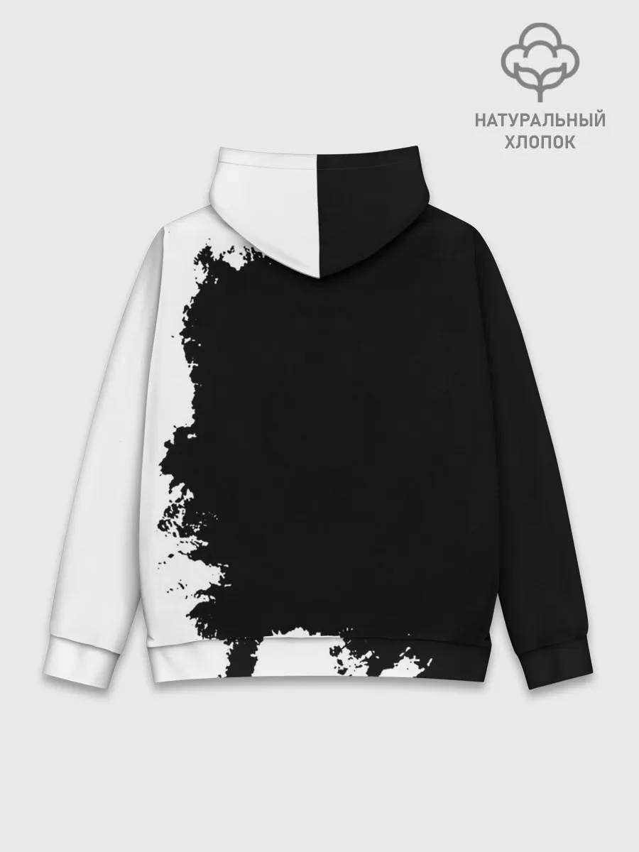 Худи мужской база хлопок / Чёрный клевер Аста и демон Либе