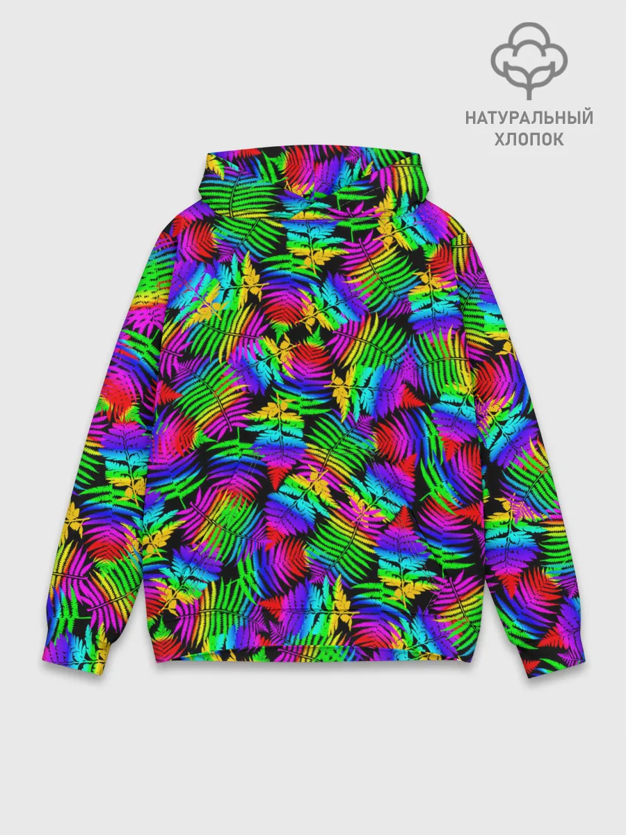 Худи мужской база хлопок / Неоновый папоротник