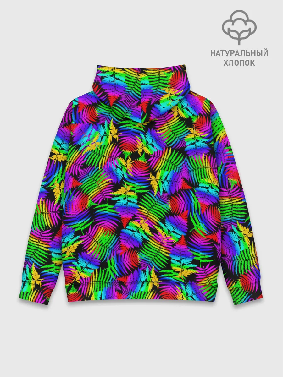 Худи мужской база хлопок / Неоновый папоротник