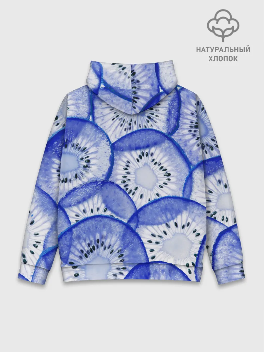 Худи мужской база хлопок / Синий Киви