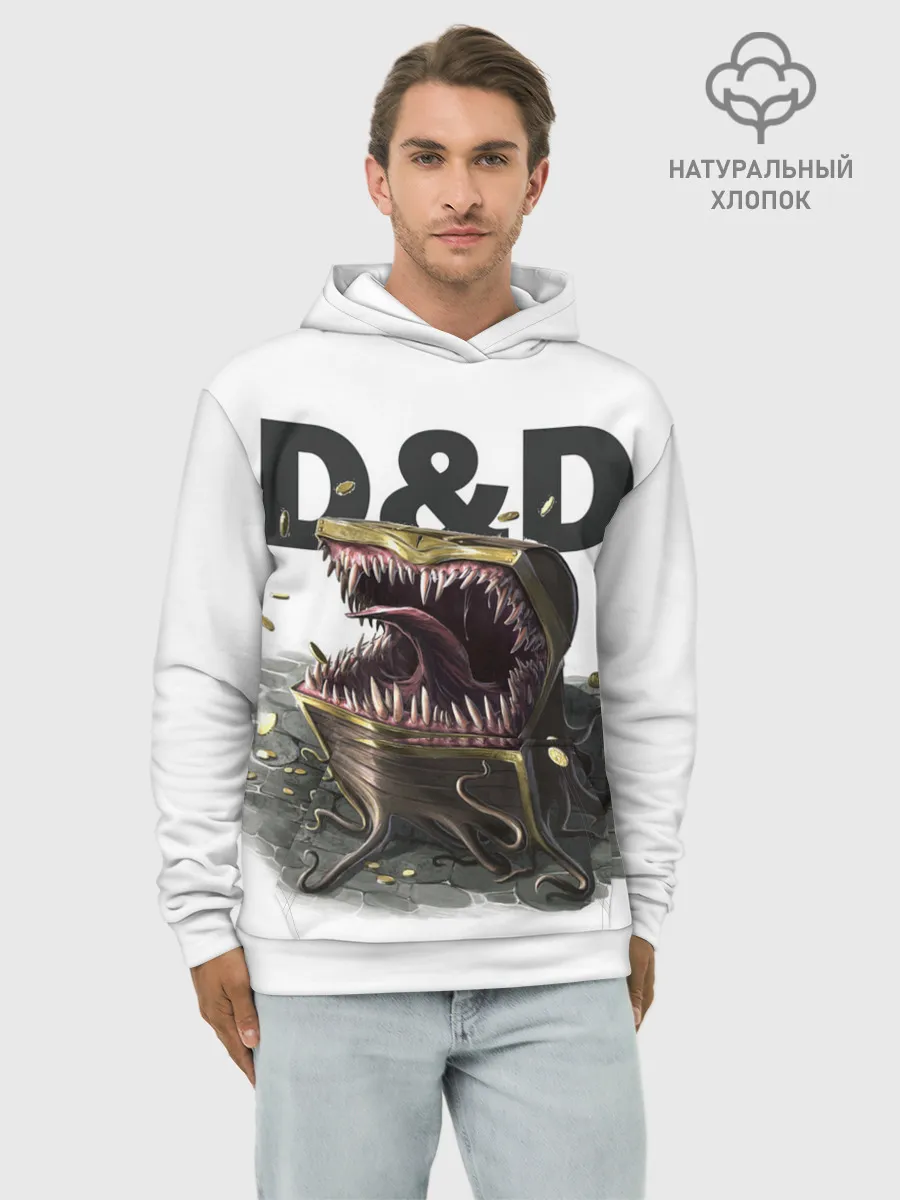 Худи мужской база хлопок / D&D | Мимик-сундук | ДнД