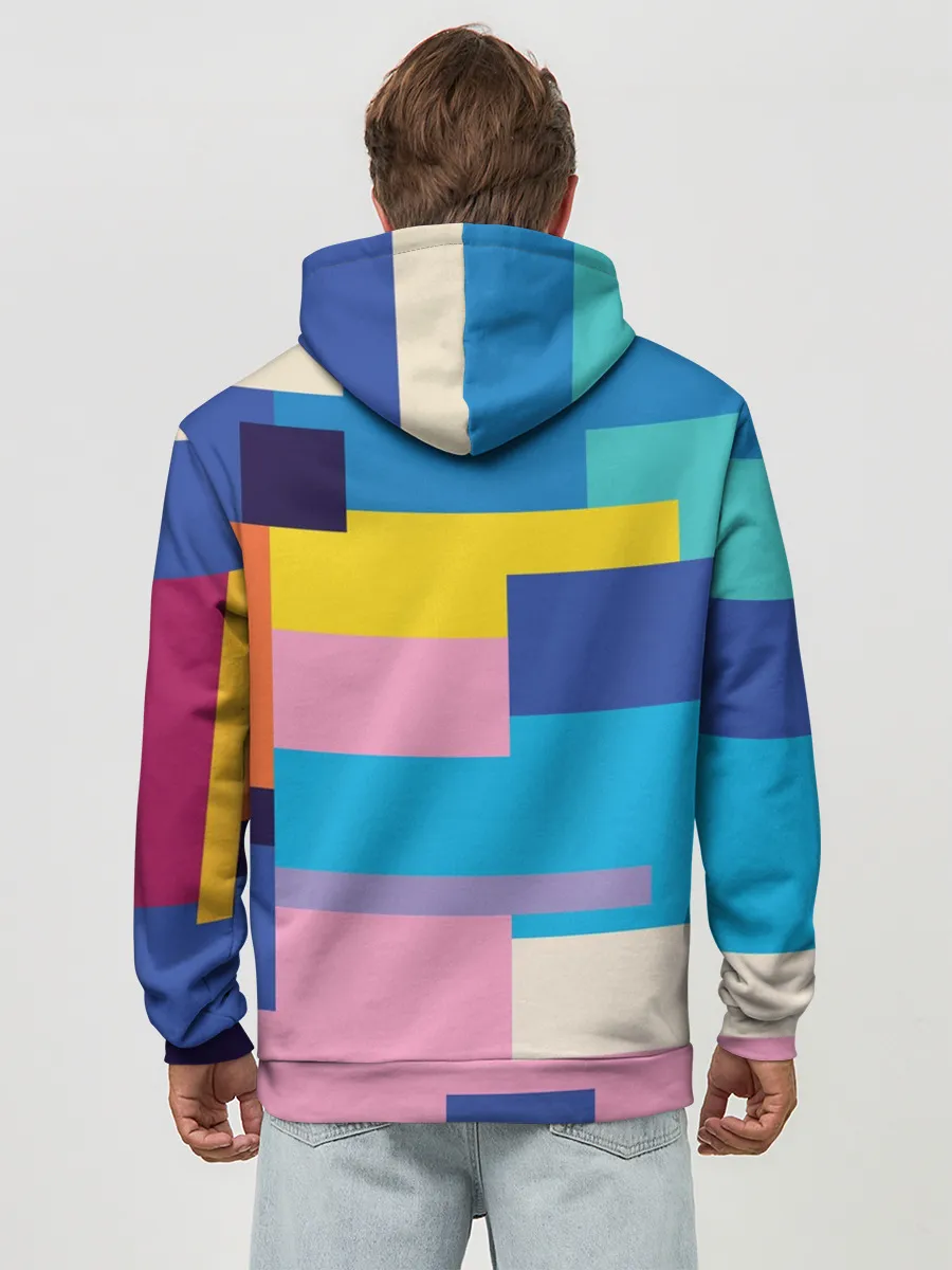 Худи мужской база хлопок / Плавные узоры