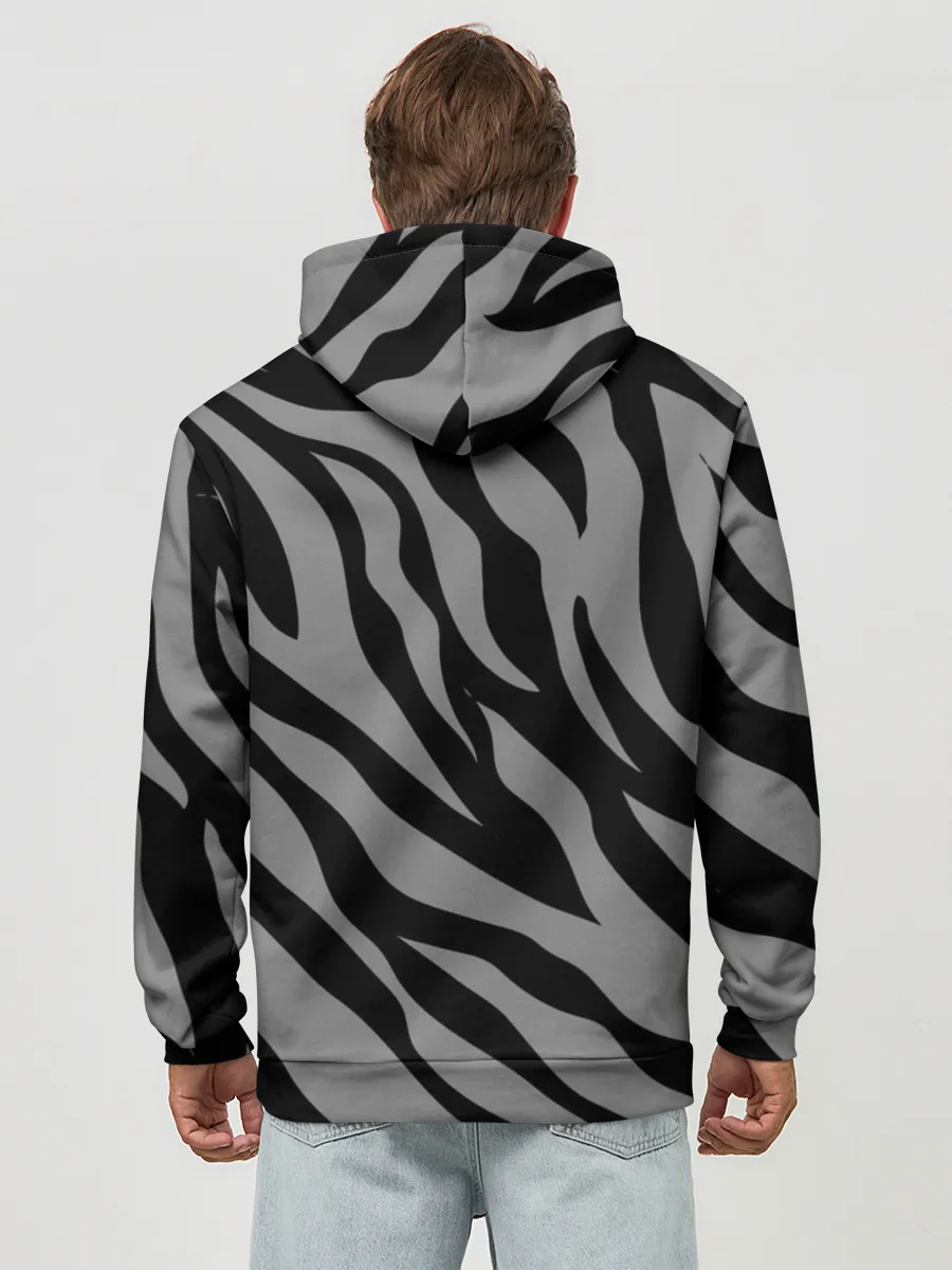 Худи мужской база хлопок / Камуфляж Зебра