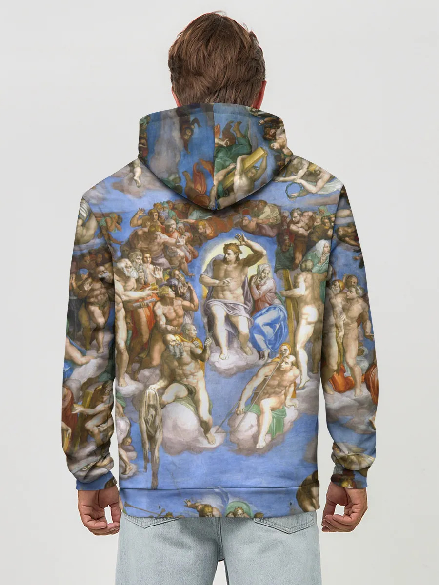Худи мужской база хлопок / Микеланджело страшный суд