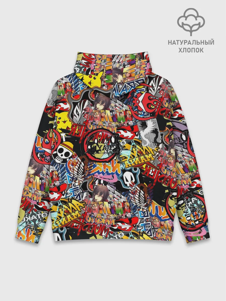 Худи мужской база хлопок / Логотипы Аниме Мультиков