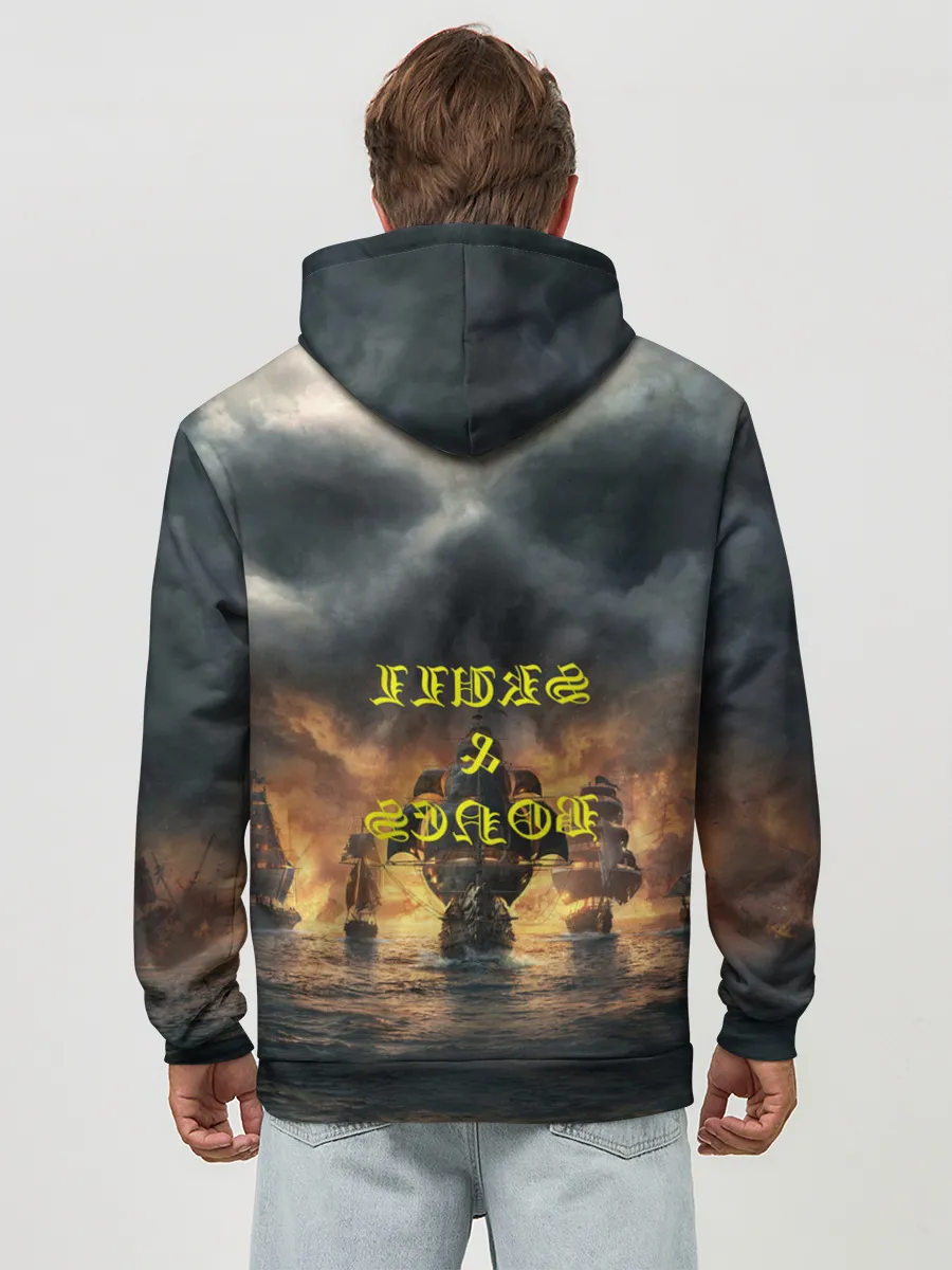 Худи мужской база хлопок / Skull & Bones | Пираты