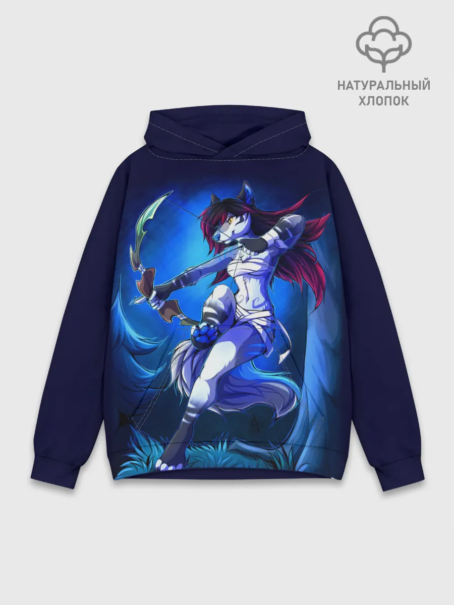 Худи мужской база хлопок / Furry warrior