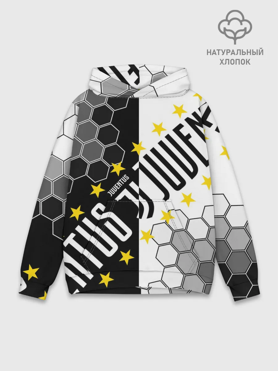 Худи мужской база хлопок / JUVENTUS / ЮВЕНТУС / ЗВЕЗДЫ
