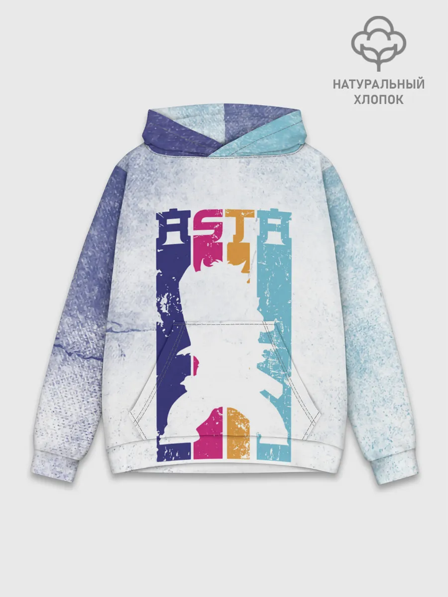 Худи мужской база хлопок / Стена Аста Чёрный клевер