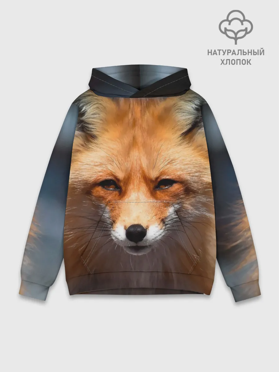 Худи мужской база хлопок / Хитрая лисица