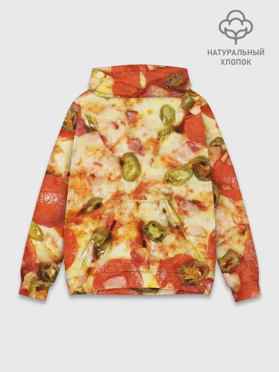 Худи мужской база хлопок / Пицца