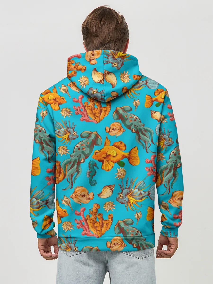 Худи мужской база хлопок / Подводный мир