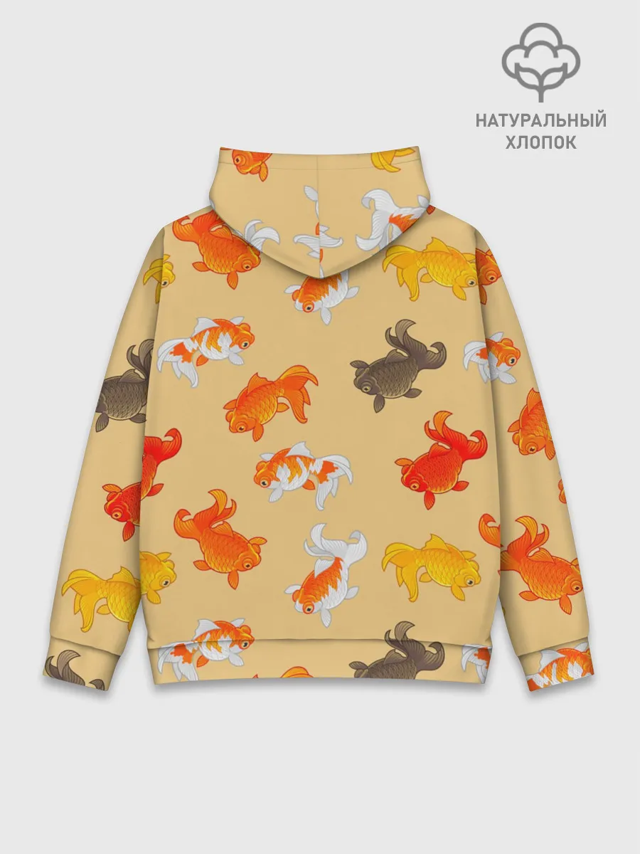 Худи мужской база хлопок / Рыбки