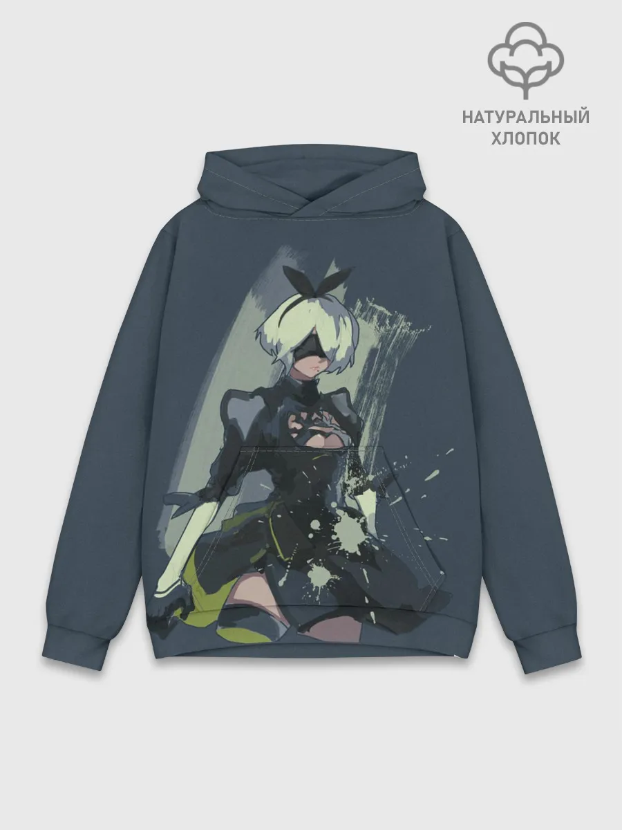 Худи мужской база хлопок / nier automata