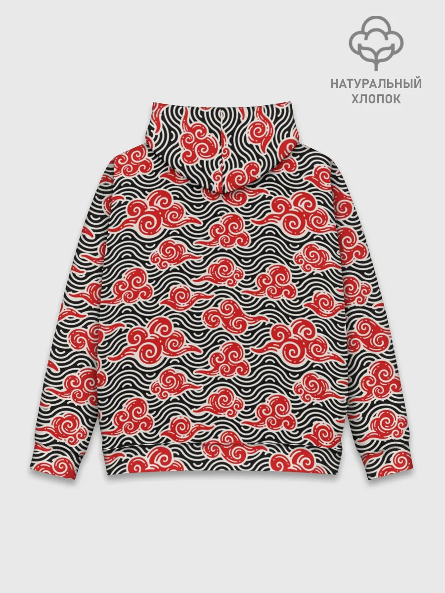 Худи мужской база хлопок / Панда-ниндзя