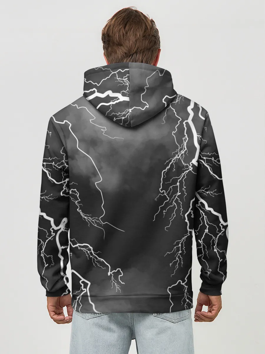 Худи мужской база хлопок / METALLICA РАЗРЯД МОЛНИИ