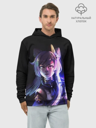 Худи мужской база хлопок / Keqing - Геншин Импакт