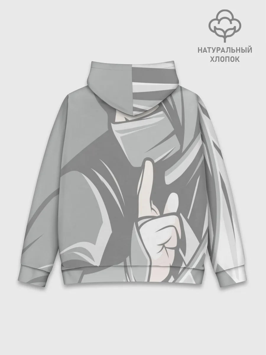 Худи мужской база хлопок / Ниндзя