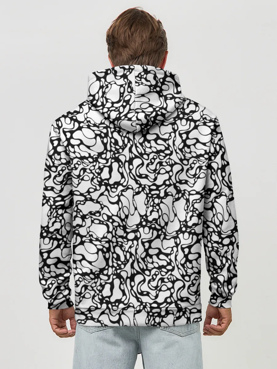 Худи мужской база хлопок / Абстрактная жидкость