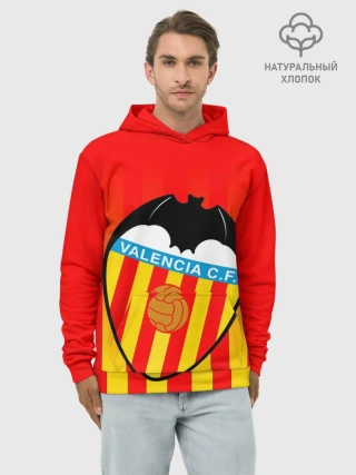 Худи мужской база хлопок / FC VALENCIA / ФК ВАЛЕНСИЯ