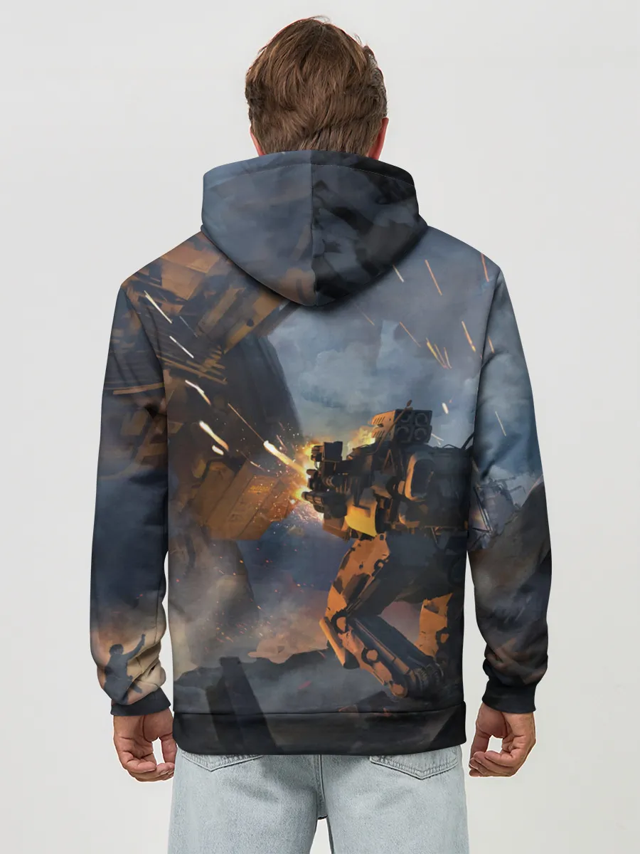 Худи мужской база хлопок / Battletech warrior