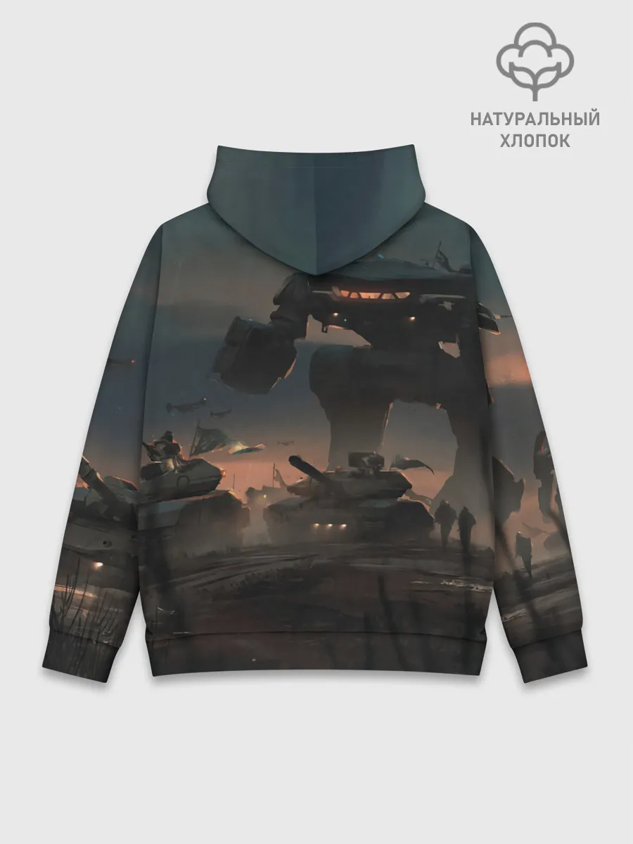 Худи мужской база хлопок / Боевоймех