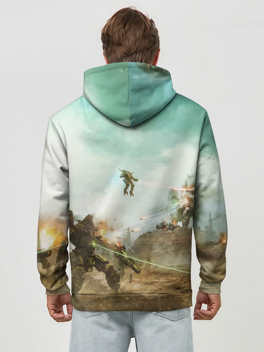 Худи мужской база хлопок / Битва мехов