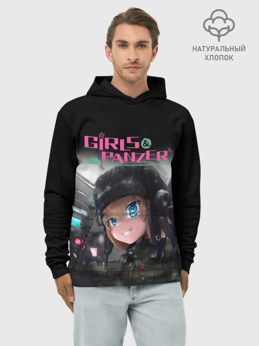 Худи мужской база хлопок / Девушки и танки | Girls und Panzer