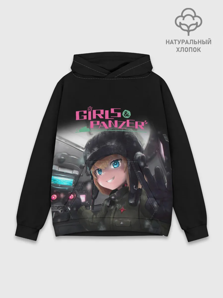 Худи мужской база хлопок / Девушки и танки | Girls und Panzer