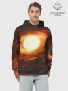 Худи мужской база хлопок / ГАЛАКТИКА / КОСМОС / СОЛНЦЕ