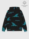Худи мужской база хлопок / Плавники акул