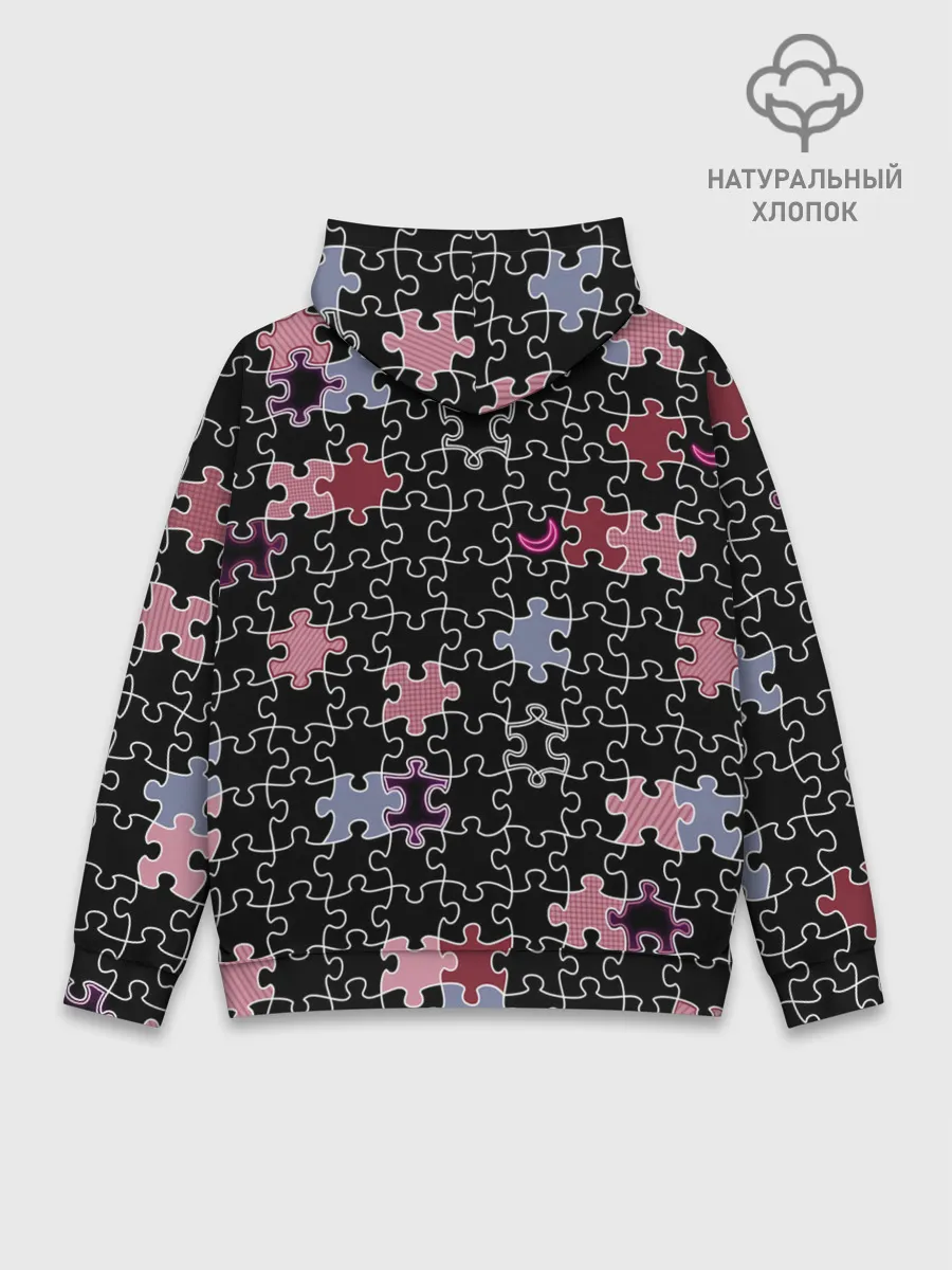 Худи мужской база хлопок / Пазлы Винтажный стиль