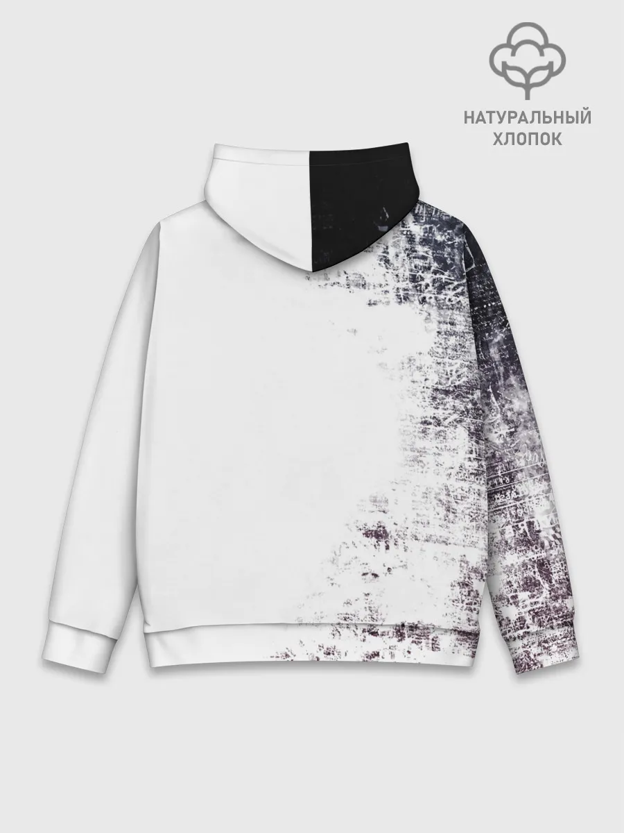 Худи мужской база хлопок / Чёрный демонический Аста Либе