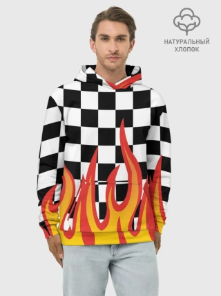 Худи мужской база хлопок / ОГОНЬ / УЗОР / PATTERN