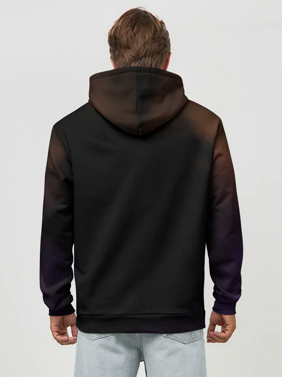 Худи мужской база хлопок / Ями Сукехиро Чёрный клевер