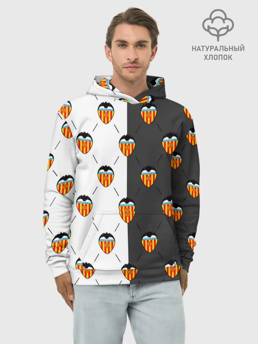 Худи мужской база хлопок / FC VALENCIA / ФК ВАЛЕНСИЯ