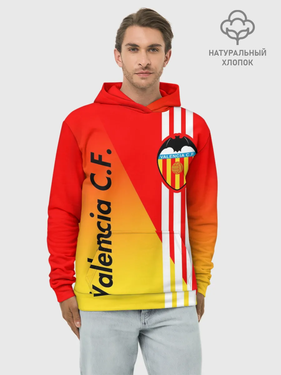 Худи мужской база хлопок / FC VALENCIA / ФК ВАЛЕНСИЯ