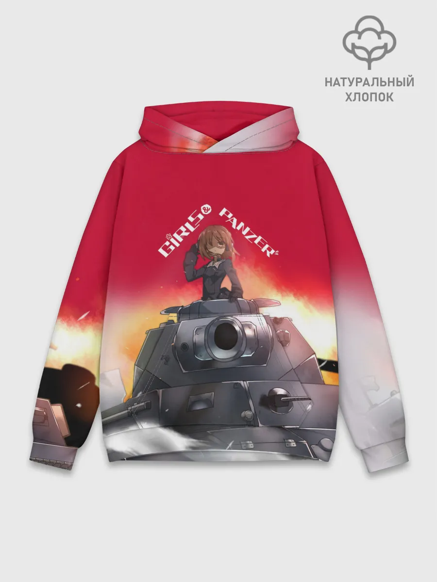 Худи мужской база хлопок / Girls und Panzer | Девушки и танки