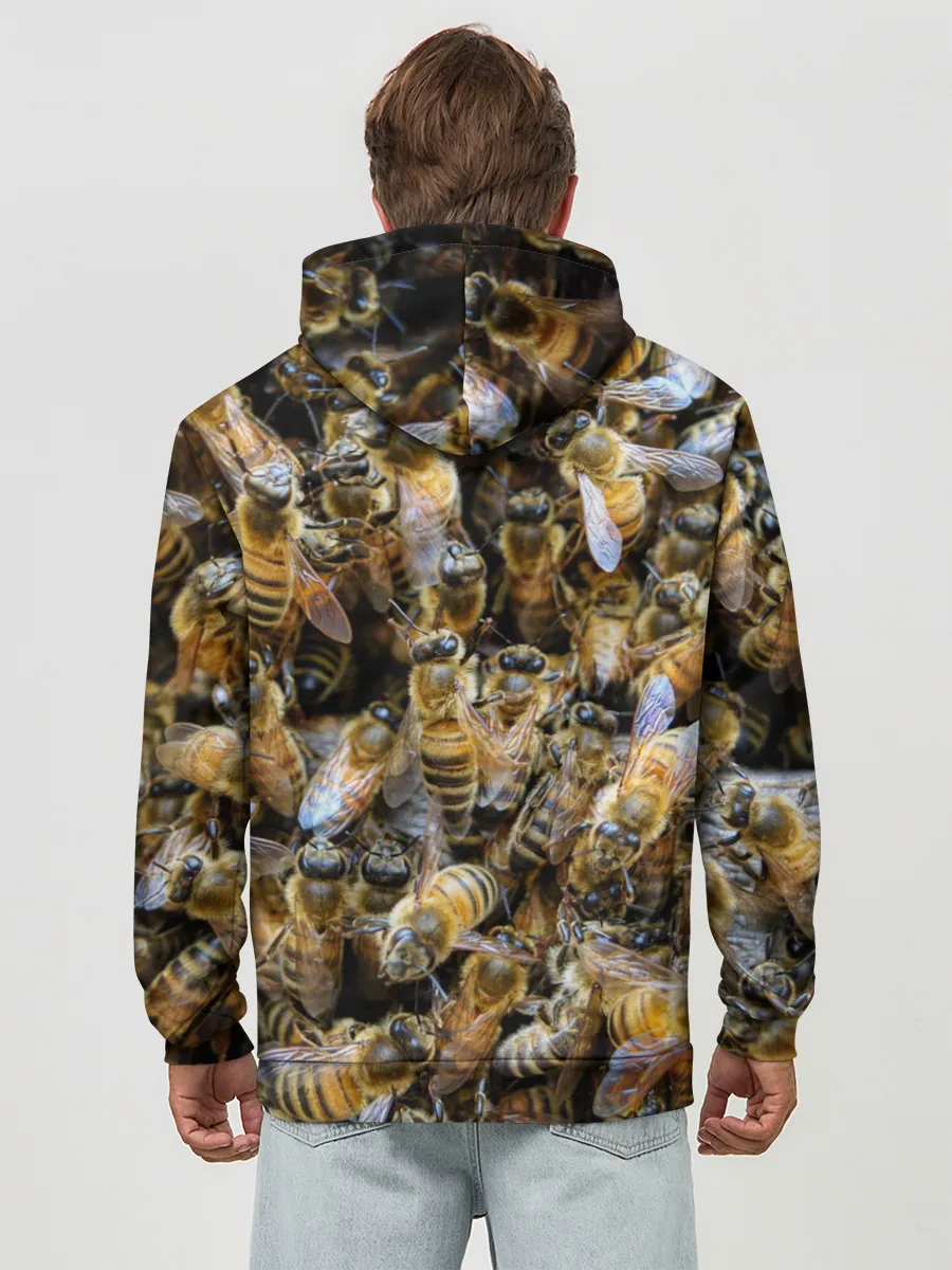 Худи мужской база хлопок / Пчёлы