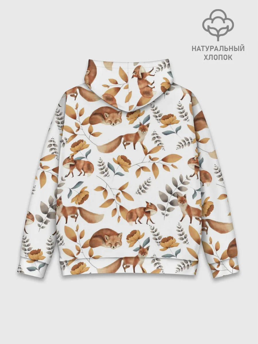 Худи мужской база хлопок / Лиса