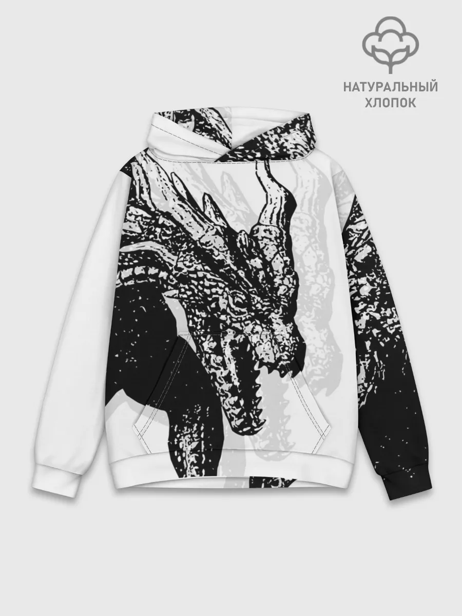 Худи мужской база хлопок / Dragon