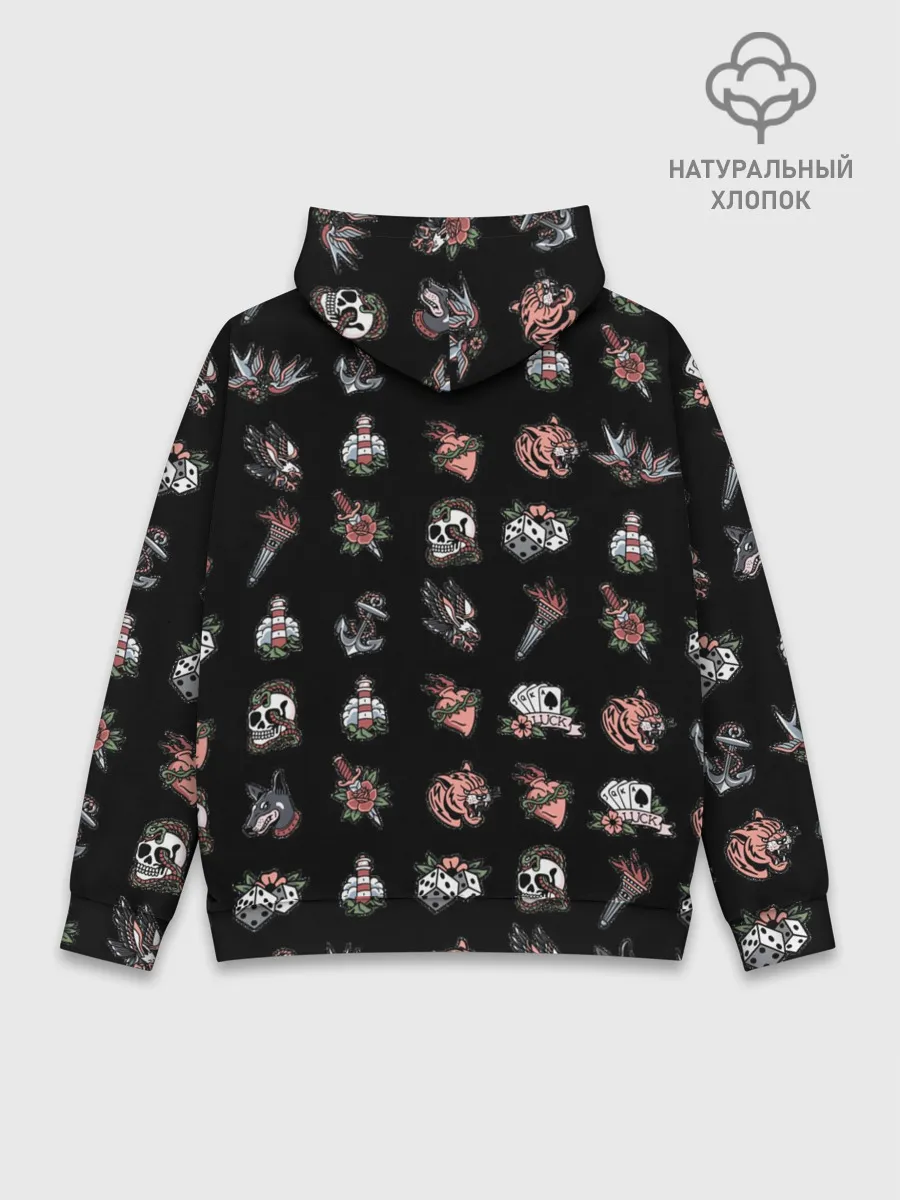 Худи мужской база хлопок / Уличные эмблемы