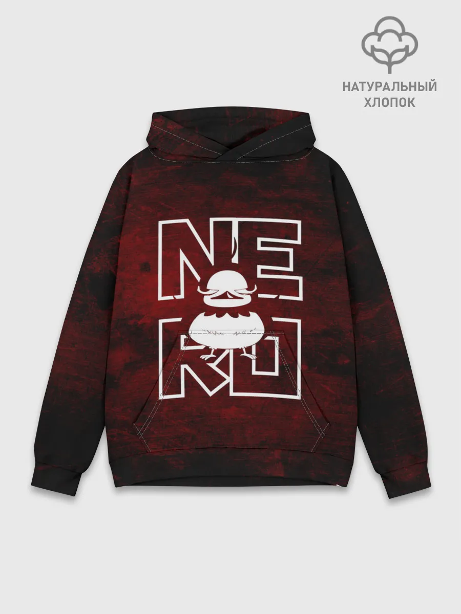 Худи мужской база хлопок / Птичка НЕРО Чёрный Клевер