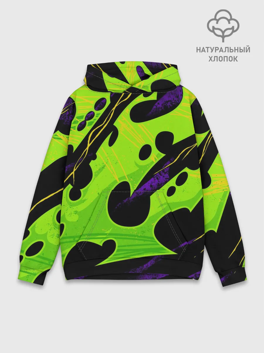 Худи мужской база хлопок / КИСЛОТНАЯ ОРГАНИКА | НЕОНОВАЯ