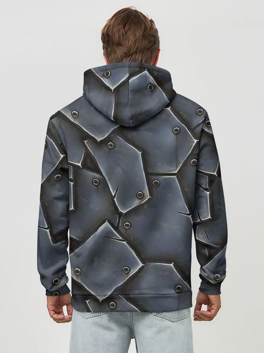 Худи мужской база хлопок / ЖЕЛЕЗНЫЕ ПЛИТЫ / БРОНЯ